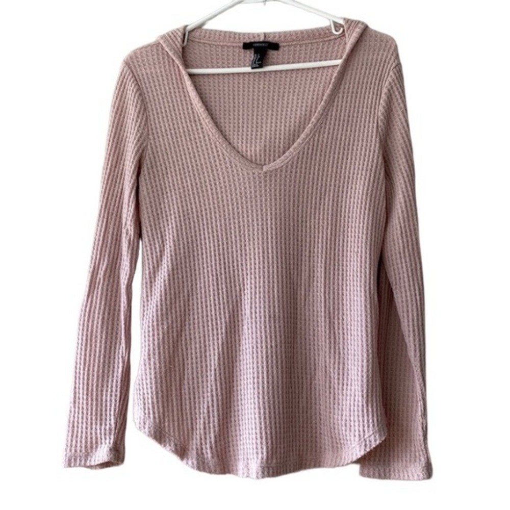 Forever 21 Waffle Knit Lightweight Hoodie